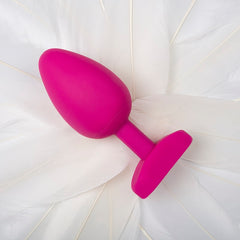 Gplug Large Bioskin vibrating butt plug Sweet Raspberry