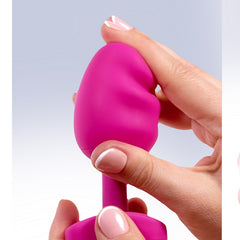 Gplug Large Bioskin vibrating butt plug Sweet Raspberry