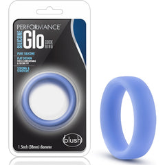 Performance Silicone Glo Cock Ring - Blue