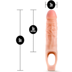 Performance 9in Cock Sheath Penis Extender Vanilla