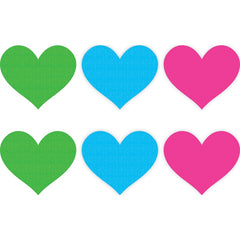 Neon Heart Nipple Pasties 3 Pk Green/Blue/Pink