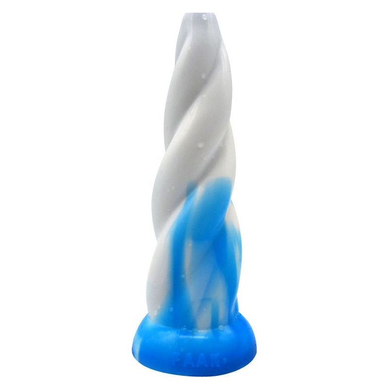 Swirl Dildo Blue/White