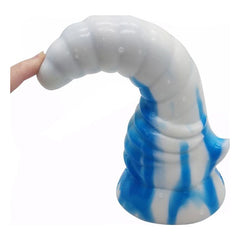 Swirl Dildo Blue/White