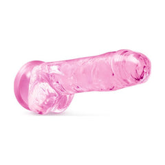 Naturally Yours 8" Crystaline Dildo Rose