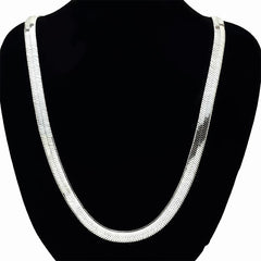 Necklace golden snake chain 1cm flat snake bone link