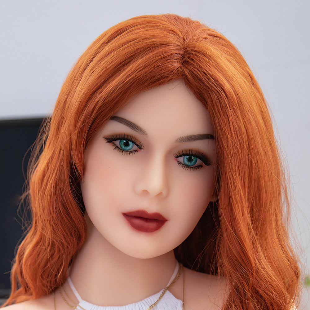 Lucy 157cm Tall Redhead Sex Doll With Pale Skin Tone B67 X W48 X H77cm