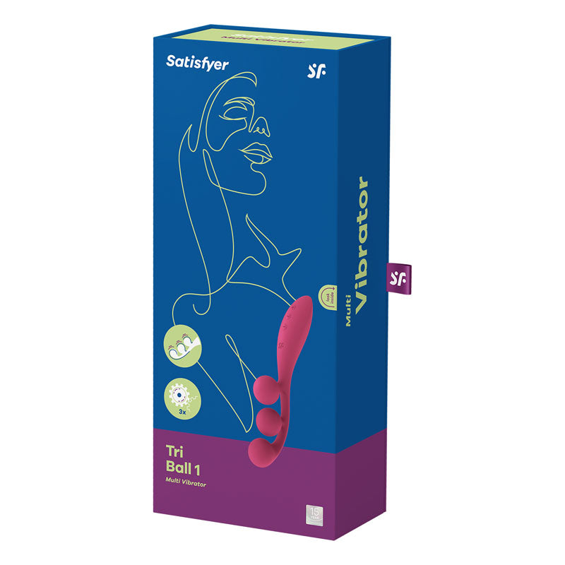 Satisfyer Tri Ball 1 Multi Use Vibrator - Red