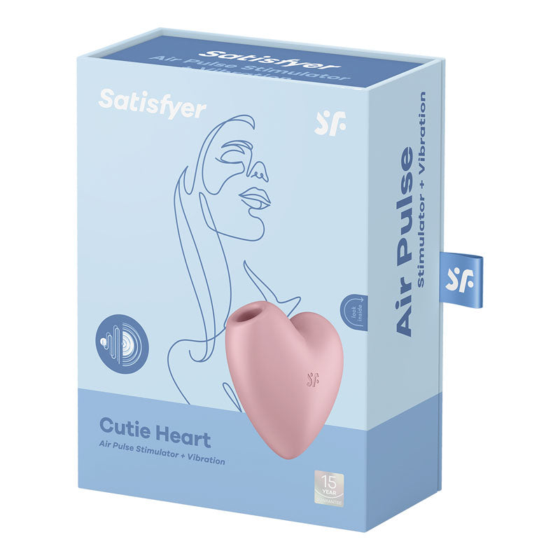 Satisfyer Cutie Heart Air Pulse Clit sucker - Light Red