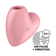 Satisfyer Cutie Heart Air Pulse Clit sucker - Light Red