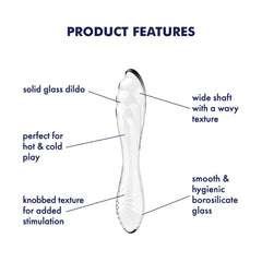 Satisfyer Dazzling Crystal Glass Dildo - Clear