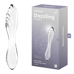 Satisfyer Dazzling Crystal Glass Dildo - Clear