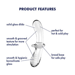 Satisfyer Double Crystal Glass Dildo - Clear