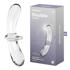 Satisfyer Double Crystal Glass Dildo - Clear