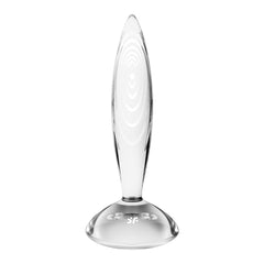 Satisfyer Sparkling Crystal Glass Anal Dildo - Clear