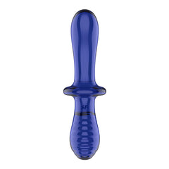 Satisfyer Double Crystal Glass Dildo - Blue