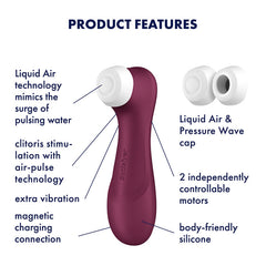 Satisfyer Pro 2 Gen 3 - Wine Touch-Free USB-Rechargeable Clit Stimulator