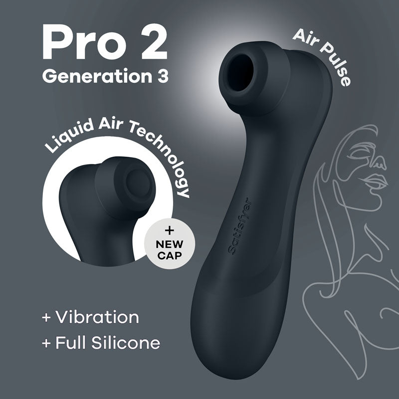 Satisfyer Pro 2 Gen 3 - Dark Grey Touch-Free USB-Rechargeable Clit Stimulator