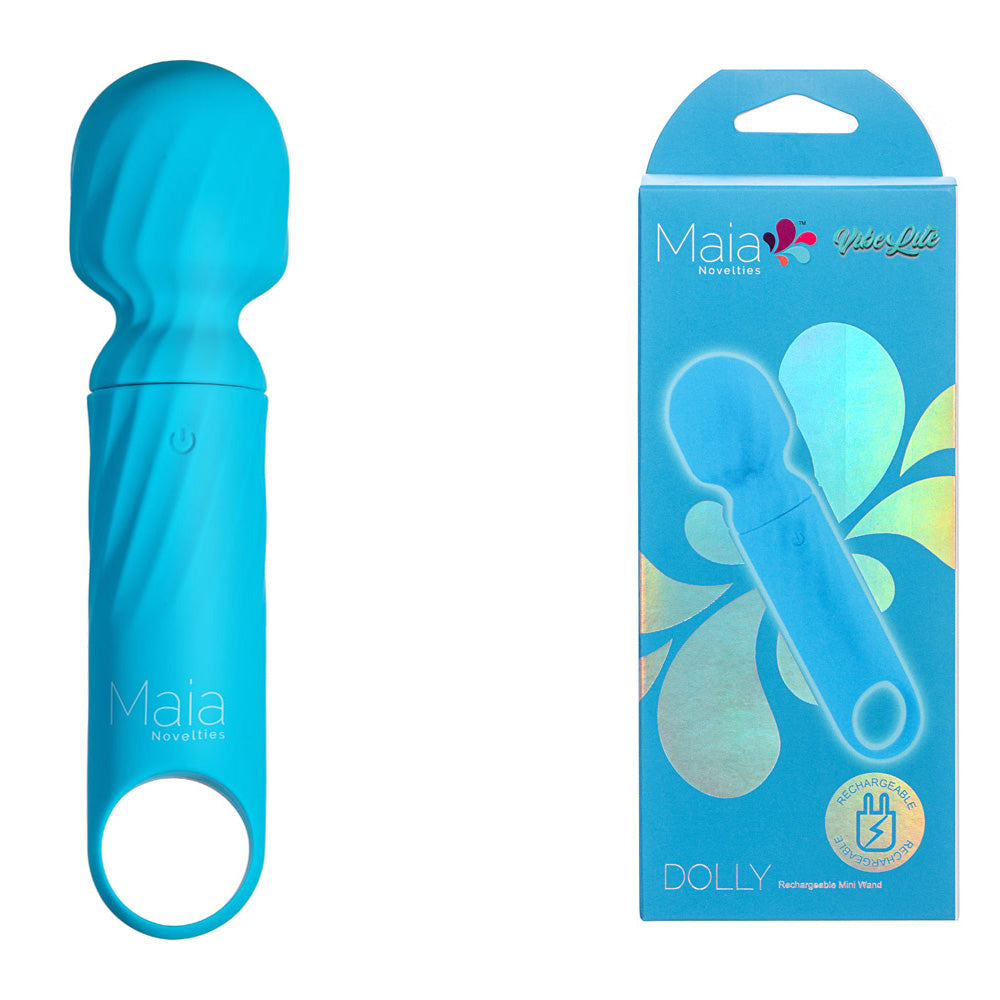 Maia DOLLY Mini Wand Vibrator - Blue