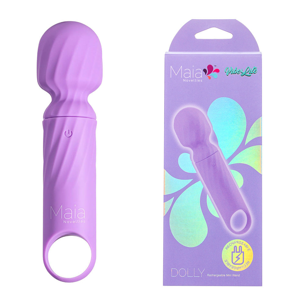 Maia DOLLY Mini Wand Vibrator - Purple