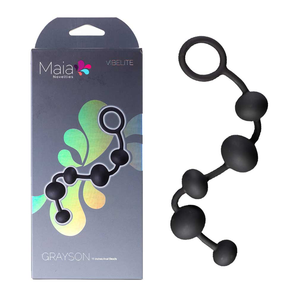 Maia GRAYSON Anal Beads 16.5cm - Black