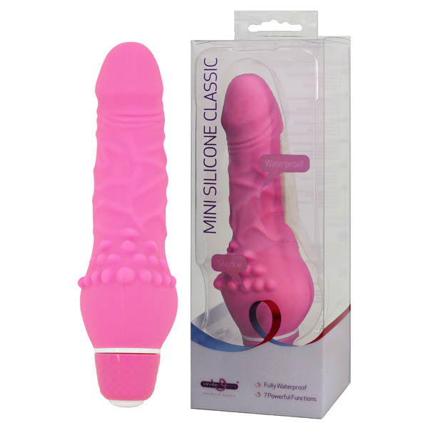 Mini Silicone Classic Stippled Shaft - Pink