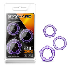 Stay Hard Beaded Cockrings -  Cock Rings - Set of 3 Sizes