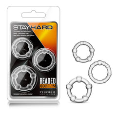 Stay Hard Beaded Cockrings -  Cock Rings - Set of 3 Sizes