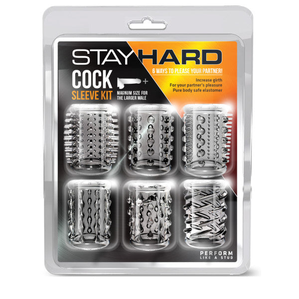 Stay Hard - Cock Sleeve Kit -  Penis Sleeves - 6 Pack