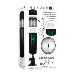 Gender X MESSAGE IN A BOTTLE - Rechargeable Thrusting & Spinning Masturbator