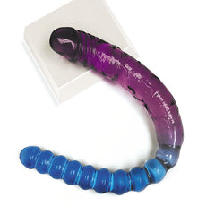 Shades 17'' Jelly TPR Double Dong - Violet/Blue 44 cm Double Dong