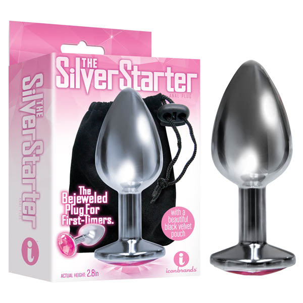 The Silver  Starter Plug with jewel base - Silver