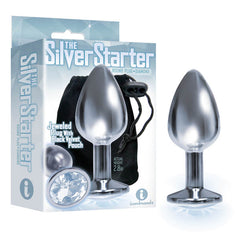 The Silver Starter Plug with white jewel base - Silver