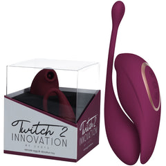 Twitch 2 Clit Stimulator and Vibrating Egg -  Burgundy