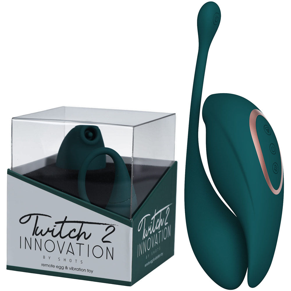 Twitch 2 Clit Stimulator and Vibrating Egg - Green