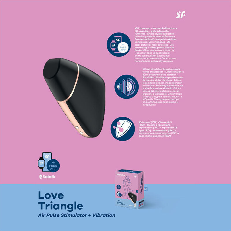 Satisfyer Love Triangle - App Contolled Touch-Free USB-Rechargeable Clitoral Stimulator with Vibration