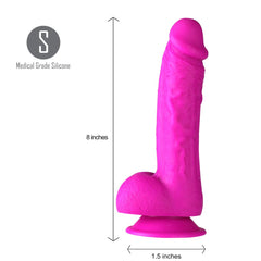 Maia Josi 8 inch Realistic Silicone Dong - Purple