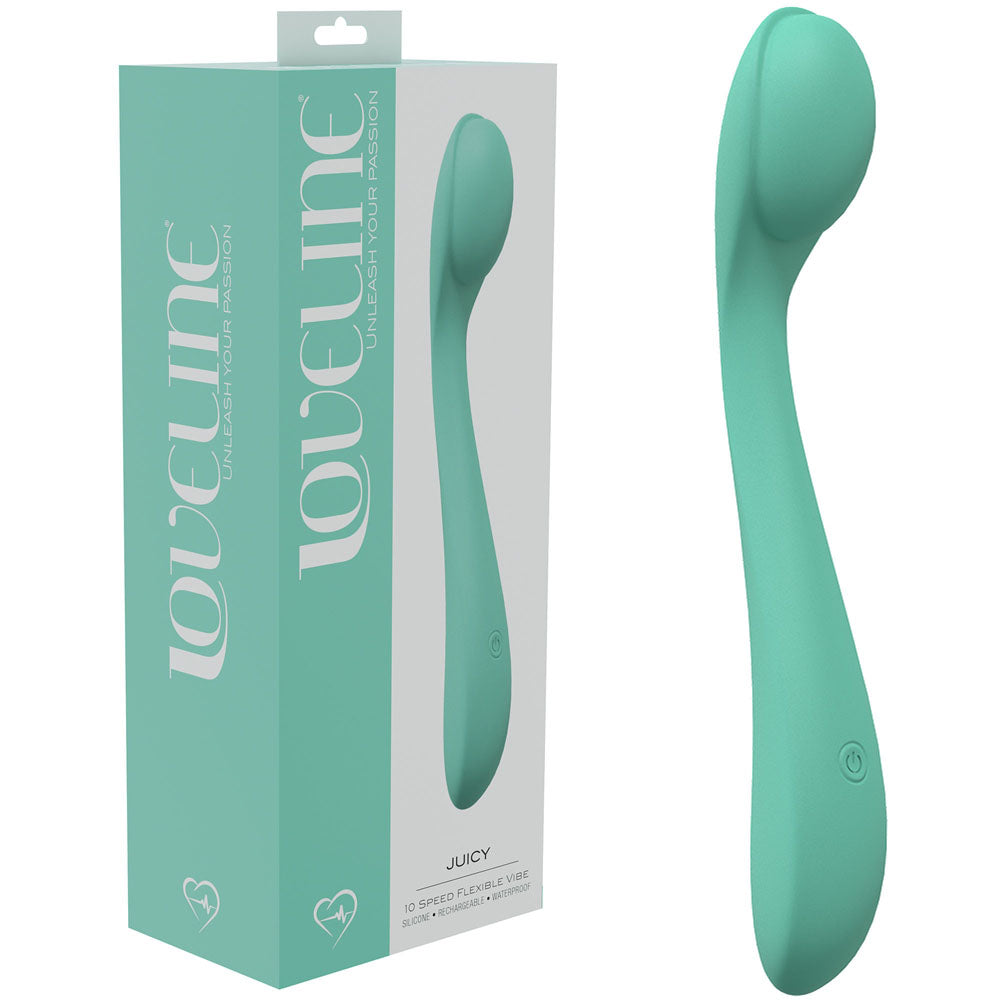 LOVELINE Juicy Flexible Bendable Silicone Vibrator - Green