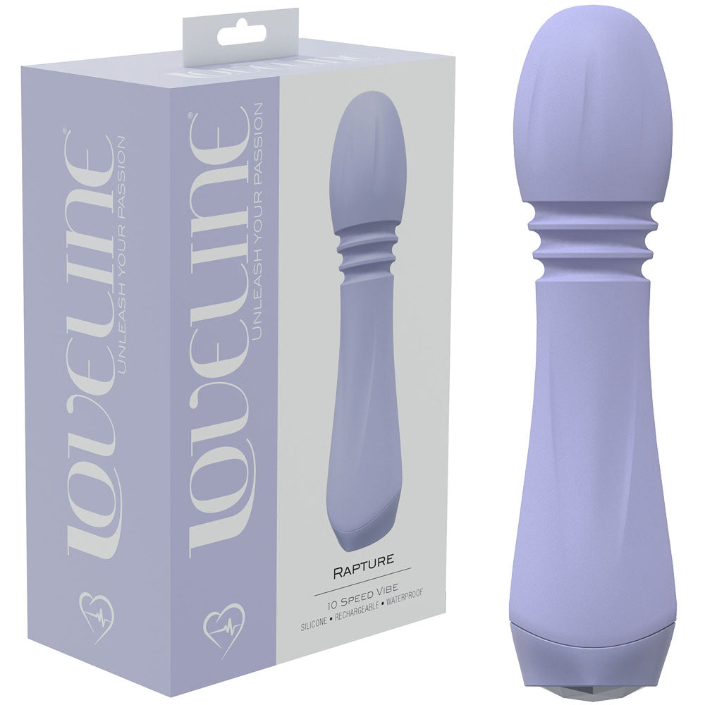 LOVELINE Rapture Flexible Head Waterproof Silicone Vibe - Purple