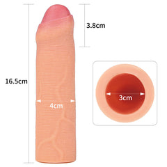 Nature Extender 1'' Silicone Uncut Sleeve -  2.5 cm Penis Extender Sleeve