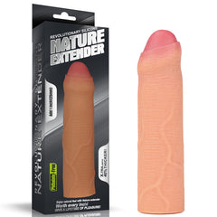 Nature Extender 1'' Silicone Uncut Sleeve -  2.5 cm Penis Extender Sleeve