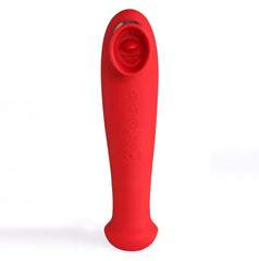 Maia Destiny - USB Rechargeable Suction Fluttering Tongue Vibrator Wand RED