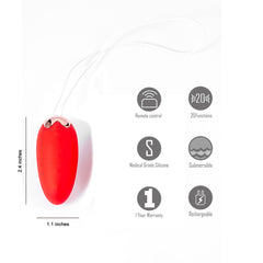 Maia SHORTCAKE Remote Control Waterproof Egg - Red