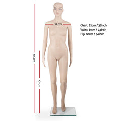 Full Size FEMALE BODY Dress Up Mannequin 175cm Tall - Skin Coloured