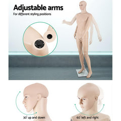 Full Size MALE BODY Dress Up Mannequin 186cm Tall - Skin Coloured