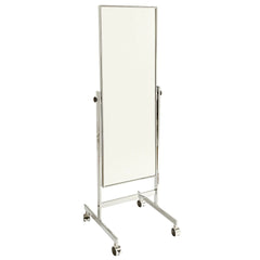 Mirror on wheels with adjustable angle Chrome frame