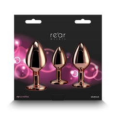 Rear Assets Trainer Metallic Butt Plug Kit - Pink Gem Insert