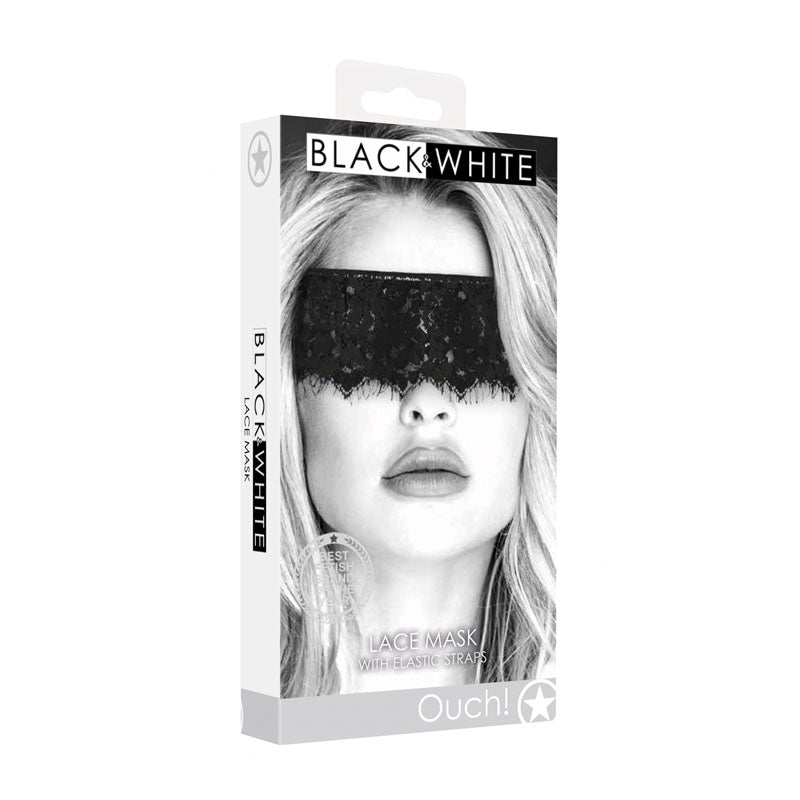 OUCH!  & White Lace Mask With Elastic Straps