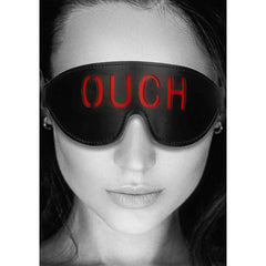 OUCH!  & White Bonded Leather Eye-Mask ''Ouch'' -  Eye Restraint