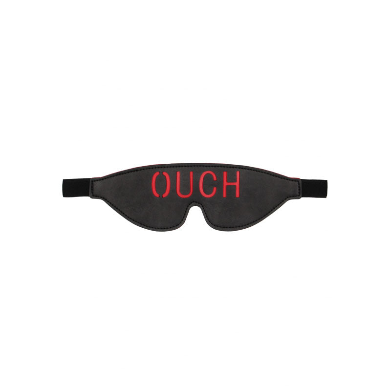 OUCH!  & White Bonded Leather Eye-Mask ''Ouch'' -  Eye Restraint