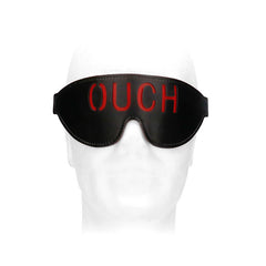 OUCH!  & White Bonded Leather Eye-Mask ''Ouch'' -  Eye Restraint